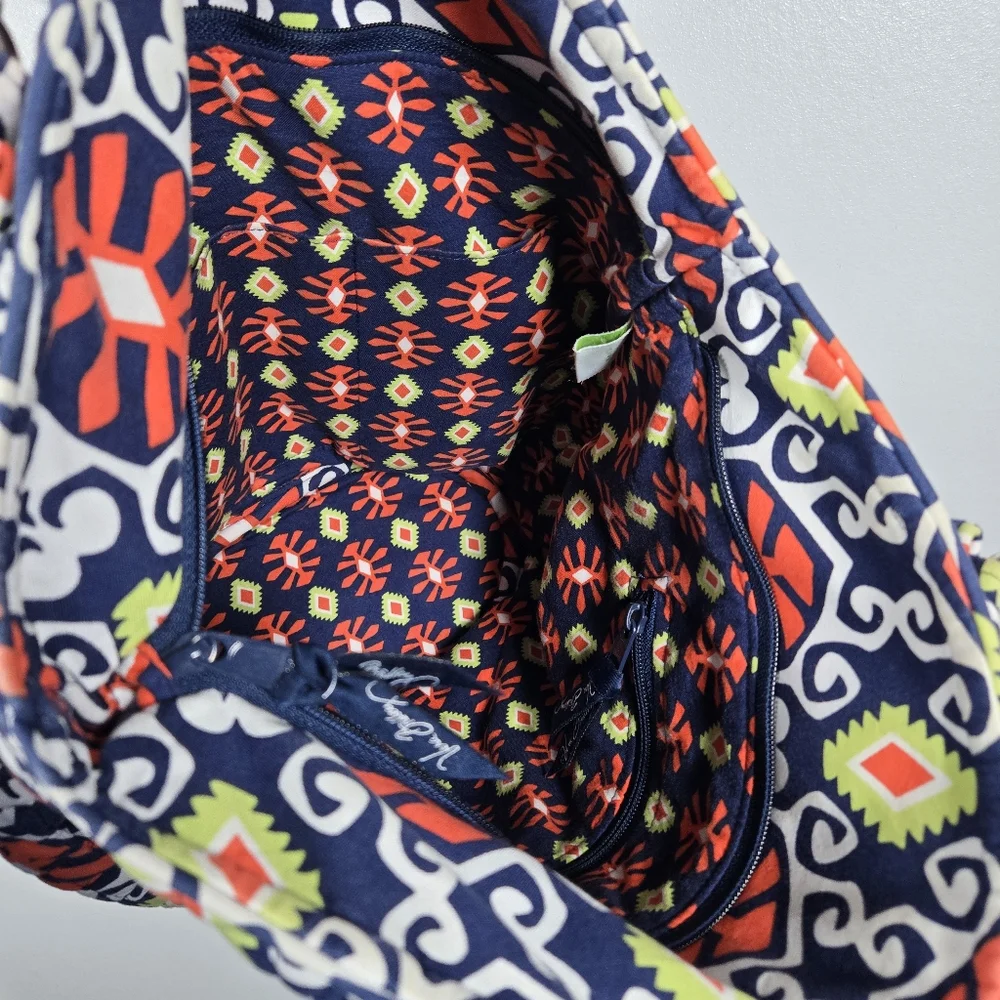 Vera Bradley Sun Valley Retired Print Quilted Zippered Tote Purse Shoulder Bag